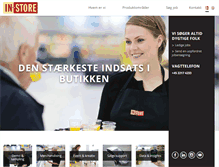 Tablet Screenshot of in-store.dk